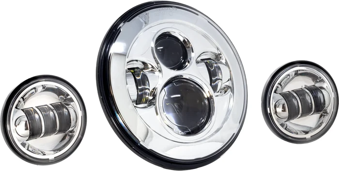 LETRIC LIGHTING CO - LLC-LHK-7C - 7" LED Headlight Pass Lamp Kit w/ Mount Adapter