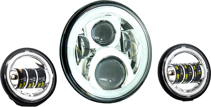 LETRIC LIGHTING CO - LLC-LHK-7CH - 7" LED Headlight w/ Mount Adapter