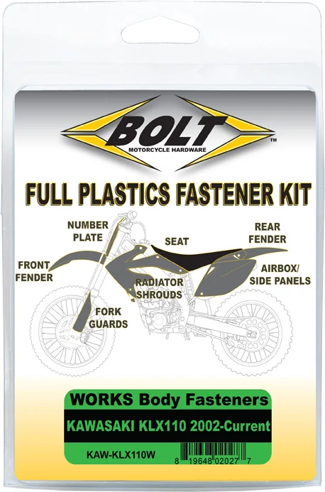 BOLT - KAW-KLX110W - Full Body Work Fastener Kit
