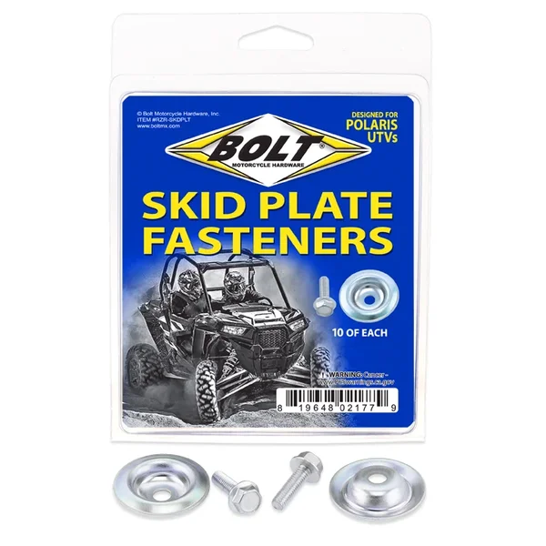 BOLT RZR Skid Plate Fasteners - 20-Piece Stainless Steel Bolt Set for UTVs