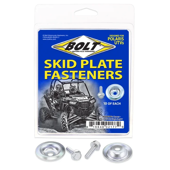 BOLT RZR Skid Plate Fasteners - 20-Piece Stainless Steel Bolt Set for UTVs