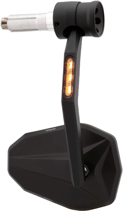 HIGHSIDER - 301-527 - Victory Rim Bar End Mirror w/Turn Signals