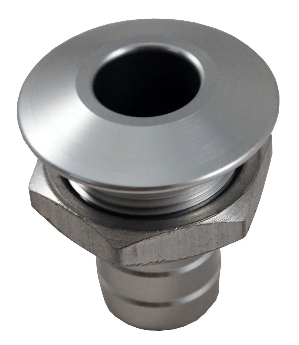 BLOWSION Billet Thru-Hull Water Fittings - CNC Machined 6061-T6 Aluminum for Marine Applications