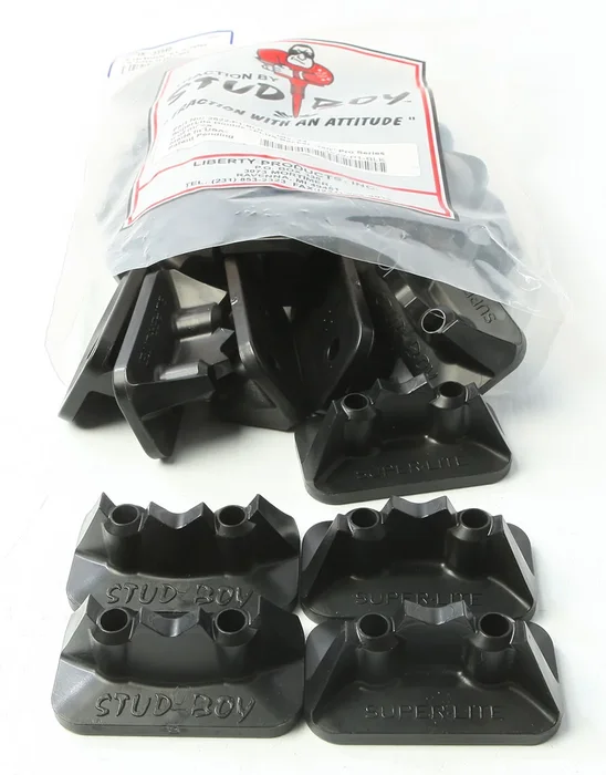 STUD BOY Super-Lite Pro Series Double Backers 0.75" 24/Pk Black - Durable & Lightweight Motorcycle Accessories