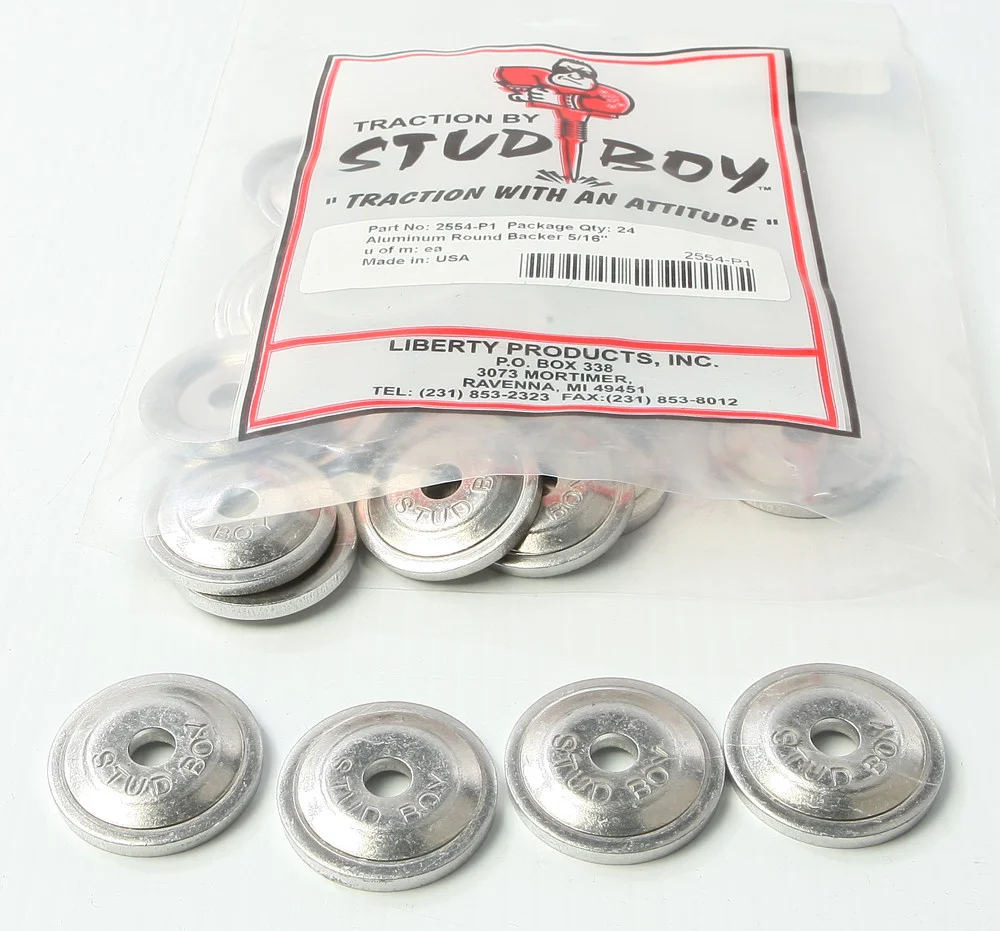 STUD BOY 2554-P1 Power Plate Round Backers - Durable Tracks for Snowmobiles