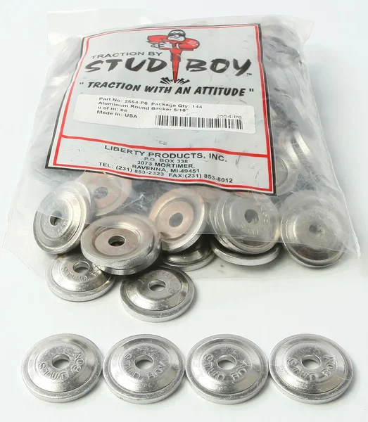 STUD BOY Power Plate Round Backers - Durable Traction Enhancers for Off-Road Tracks