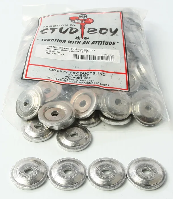 STUD BOY Power Plate Round Backers - Durable Traction Enhancers for Off-Road Tracks