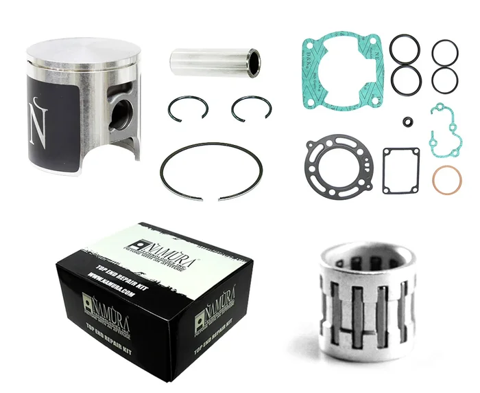 NAMURA NX-20014K Top End Repair Kit - High-Performance Piston Components for 4-Stroke Engines