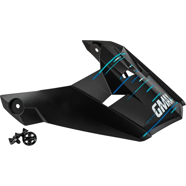 GMAX - G0463116 - MX-46 FREQUENCY OFF-ROAD VISOR MATTE BLACK/BLUE LG-3X