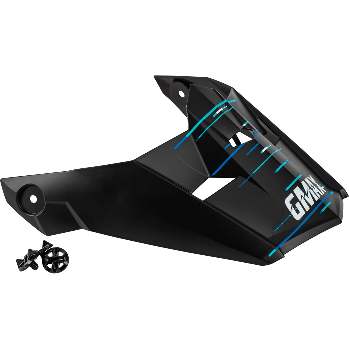 GMAX - G0463116 - MX-46 FREQUENCY OFF-ROAD VISOR MATTE BLACK/BLUE LG-3X