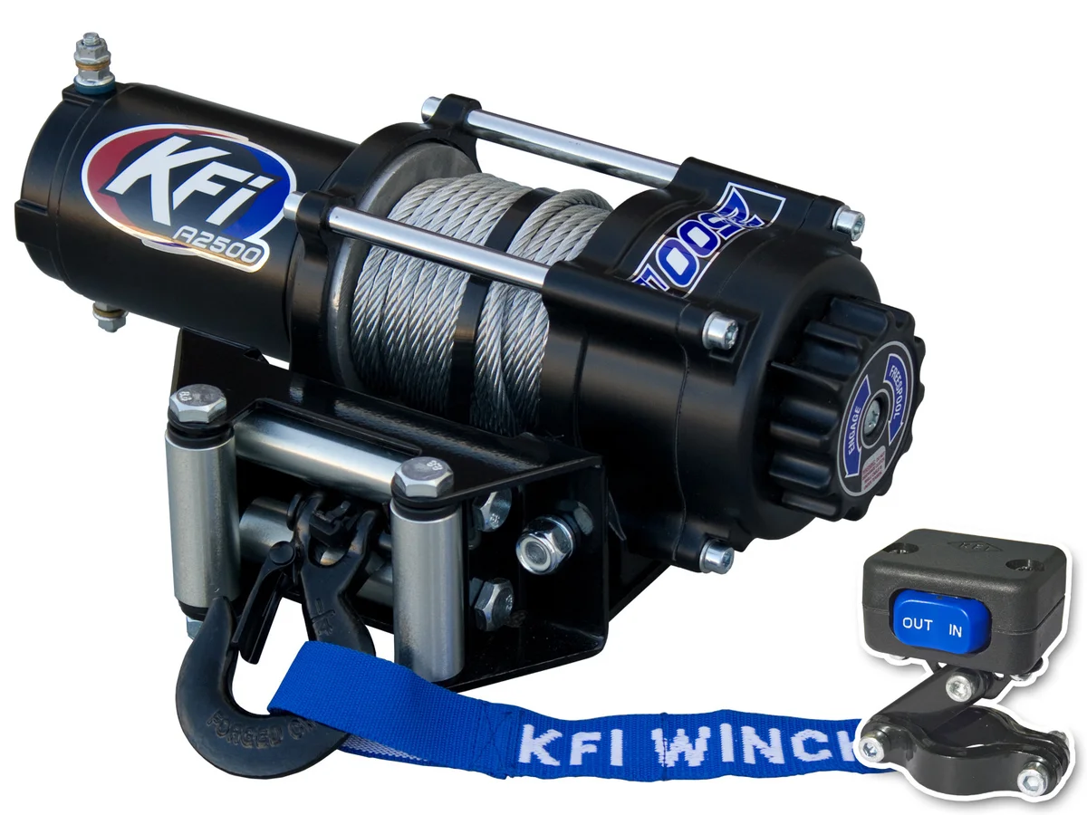 KFI A2500-R2 2500lb ATV Winch - Heavy-Duty Water-Resistant Winch with 1.3 HP Motor